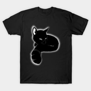 Colorful Animals - black cat T-Shirt